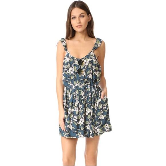 Free People Mini Floral Dress Bohemian Size Small - Picture 1 of 12